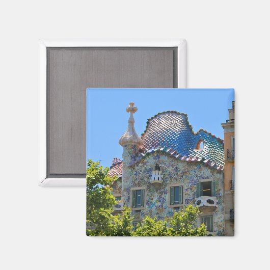 Gaudis Casa Batllo Magnet (Vorderseite/Rückseite)