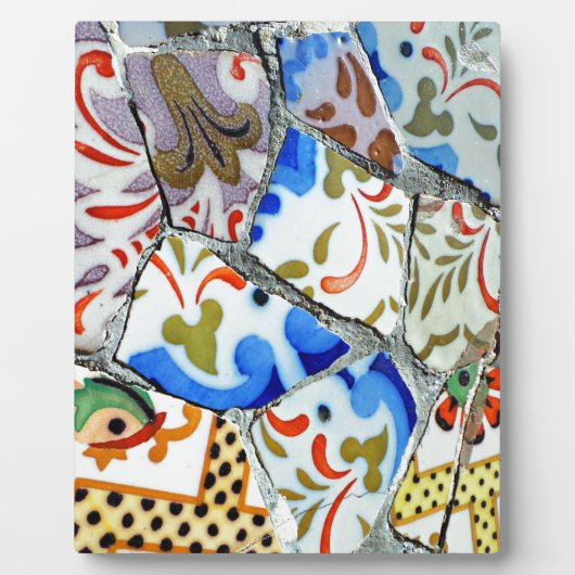 Gaudi's Park Guell Mosaic Tiles Fotoplatte (Vorderseite)