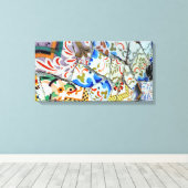 Gaudi's Park Guell Mosaic Tiles Leinwanddruck (Insitu (Holzboden))