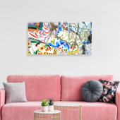 Gaudi's Park Guell Mosaic Tiles Leinwanddruck (Insitu (Wohnzimmer))