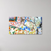 Gaudi's Park Guell Mosaic Tiles Leinwanddruck (Vorderseite)