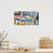 Gaudi's Park Guell Mosaic Tiles Poster (Küche)