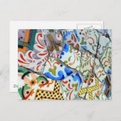 Gaudi's Park Guell Mosaic Tiles Postkarte (Vorne/Hinten)