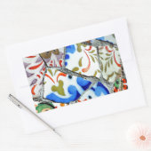 Gaudi's Park Guell Mosaic Tiles Rechteckiger Aufkleber (Umschlag)