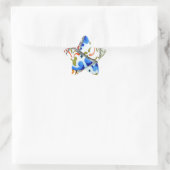 Gaudi's Park Guell Mosaic Tiles Stern-Aufkleber (Tasche)