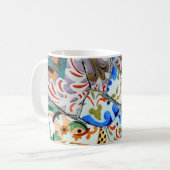 Gaudis Park Guell Mosaik-Fliesen Kaffeetasse (Vorderseite Links)