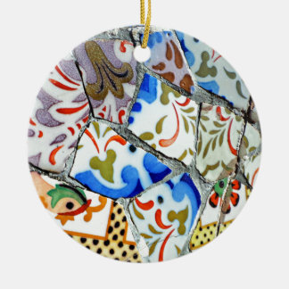 Gaudis Park Guell Mosaik-Fliesen Keramik Ornament