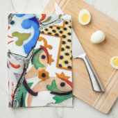 Gaudis Park Guell Mosaik-Fliesen Küchentuch (Viertel Falte)