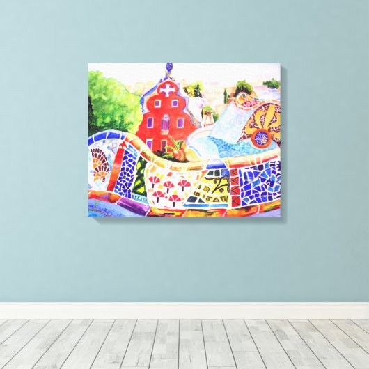 Gaudis Park. Leinwanddruck (Insitu (Holzboden))