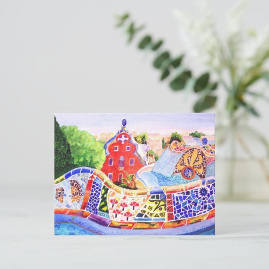 Gaudis Park. Postkarte (Stehend Vorderseite)