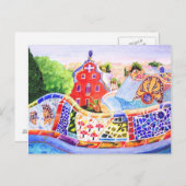 Gaudis Park. Postkarte (Vorne/Hinten)