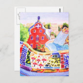 Gaudis Park. Postkarte (Vorne/Hinten)