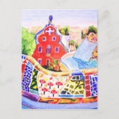 Gaudis Park. Postkarte (Vorderseite)