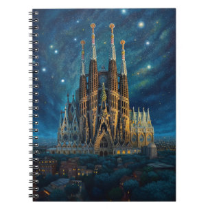Gaudis Starry Dream   Barcelona Sagrada Familia Notizblock