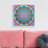 Gaudy Blume Mandala Leinwanddruck (Insitu (Wohnzimmer))