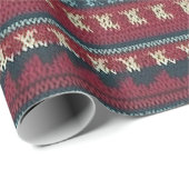 Gaudy Ugly Christmas Sweater Design Geschenkpapier (Rolleneckpunkt)