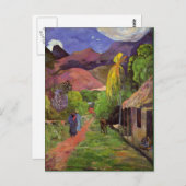 Gaugin - Straße in Tahiti Postkarte (Vorne/Hinten)