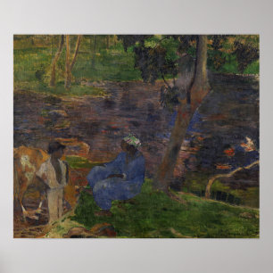 Gauguin - Am Ufer des Sees auf Martinique 1887 Poster