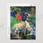 Gauguin Art Postcard: Das weiße Pferd Postkarte (Vorne/Hinten)