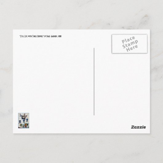 Gauguin Art Postcard: Stillleben mit 3 Welpen Postkarte (Rückseite)