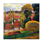 Gauguin: Bauernhof in der Bretagne, 1894 Gemälde Fliese (Vorderseite)