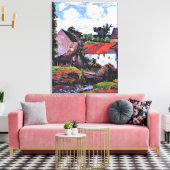 Gauguin - Bauernhof in Osny, Kunstmalerei Leinwanddruck (Insitu (Wohnzimmer))