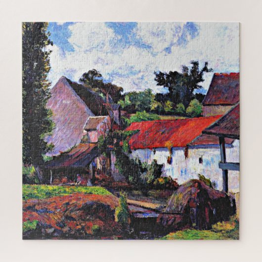 Gauguin - Bauernhof in Osny, Kunstmalerei Puzzle (Vertikal)