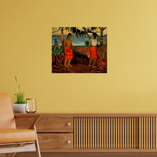 Gauguin - Beneath the Pandanus Tree Poster (Wohnzimmer 2)