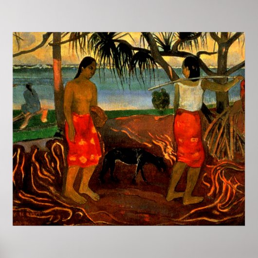 Gauguin - Beneath the Pandanus Tree Poster (Vorne)