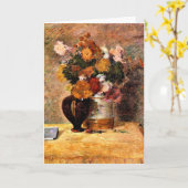 Gauguin - Blume und Japanisches Buch Karte (Gelbe Blume)