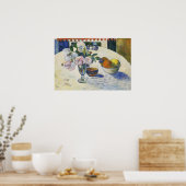 Gauguin - Blume und Obstschale in Tabelle 1894 Poster (Küche)