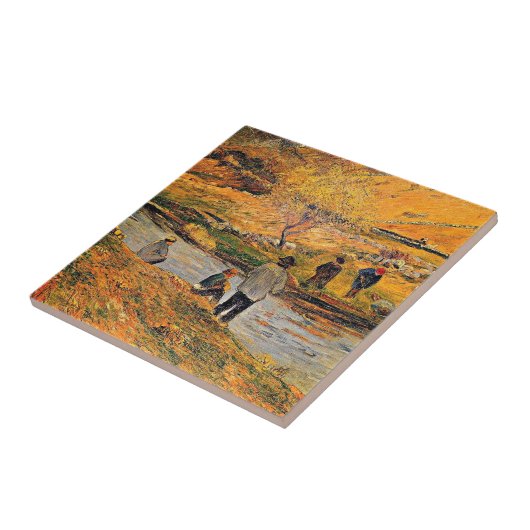 Gauguin - Breton Fisherman Fliese (Seite)