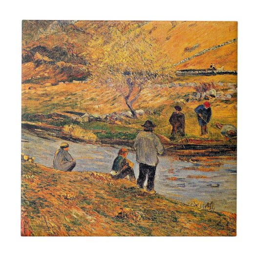 Gauguin - Bretonischer Fischer Fliese (Vorderseite)