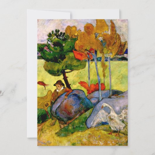 Gauguin - Bretonischer Junge in einer Landschaft Karte (Vorderseite)