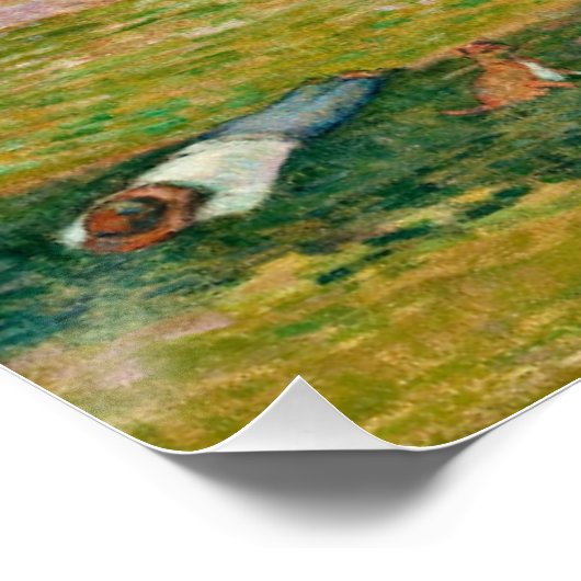 Gauguin - Das Feld der Leinwand von Derout-Lollich Poster (Ecke)