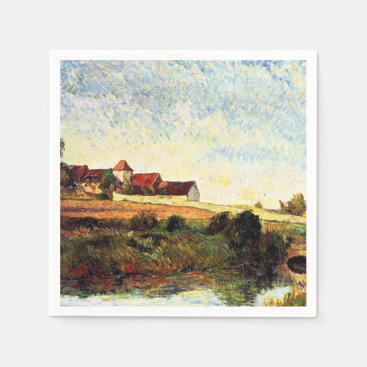 Gauguin - Der landwirtschaftliche Betrieb in Grue, Serviette (Vorderseite)