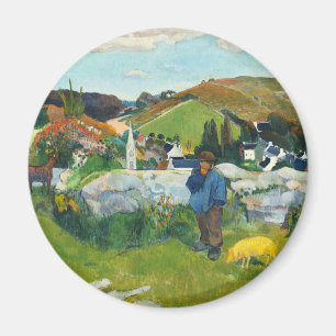 Gauguin Der Schweinehirt Vintage Ländliche Kunstpo Magnet