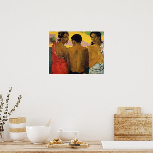 Gauguin - Drei Tahitianer 1899 Poster (Küche)