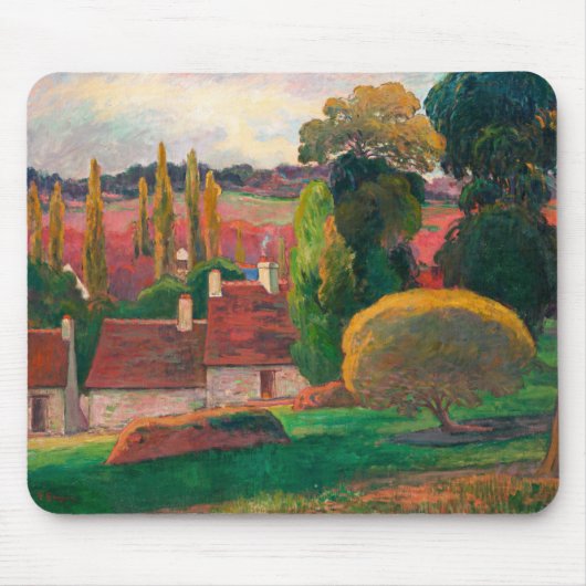 Gauguin - Ein Bauernhof in der Bretagne Mousepad (Vorne)