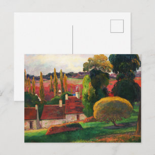Gauguin Ein Bauernhof in der Bretagne Vintage-Land Postkarte