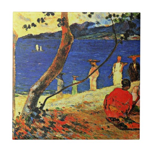 Gauguin - Ein Strand Fliese (Vorderseite)