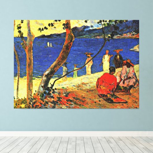 Gauguin - Eine Küste Leinwanddruck (Insitu (Holzboden))