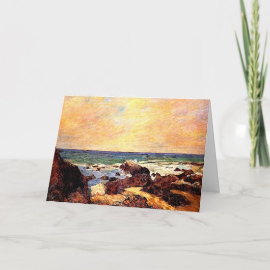 Gauguin - Felsen und Meer, 1886, Gemälde, Karte (Vorderseite)