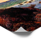 Gauguin - Felsen und Meer, berühmtes Bild, Poster (Ecke)