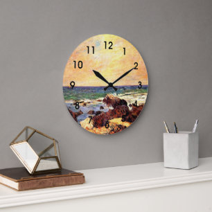 Gauguin - Felsen und Meer, Große Wanduhr