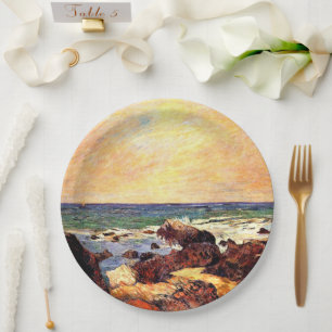 Gauguin - Felsen und Meer, Pappteller