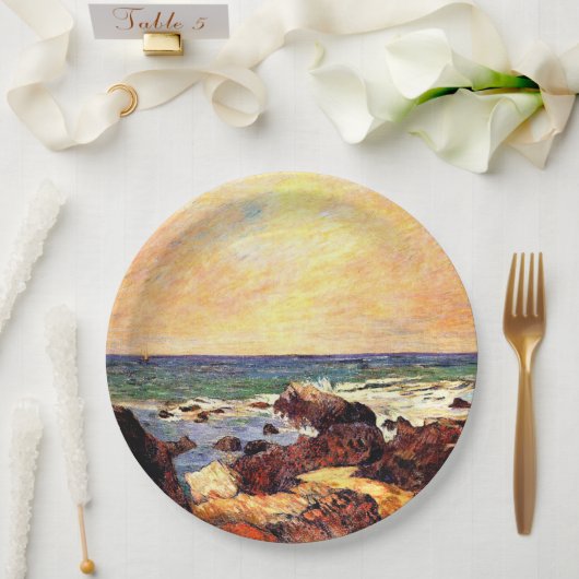 Gauguin - Felsen und Meer, Pappteller (Hochzeit)