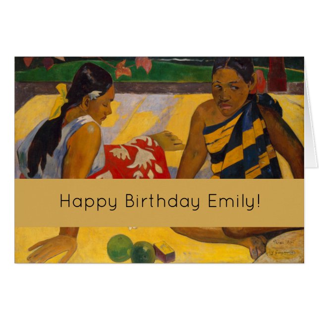 Gauguin Französisch Polynesien Tahiti Frauen Maler (Vorderseite (Horizontal))