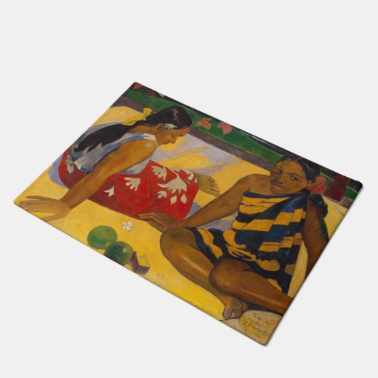 Gauguin Französisch Polynesien Tahiti Frauen Maler Fußmatte (Schrägansicht)