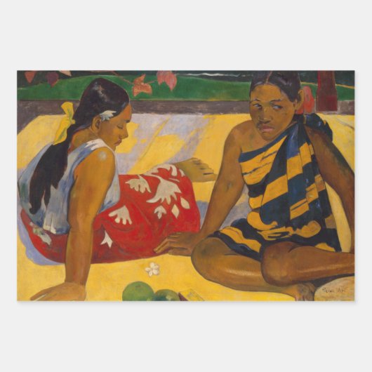Gauguin Französisch Polynesien Tahiti Frauen Maler Geschenkpapier Set (Vorderseite)
